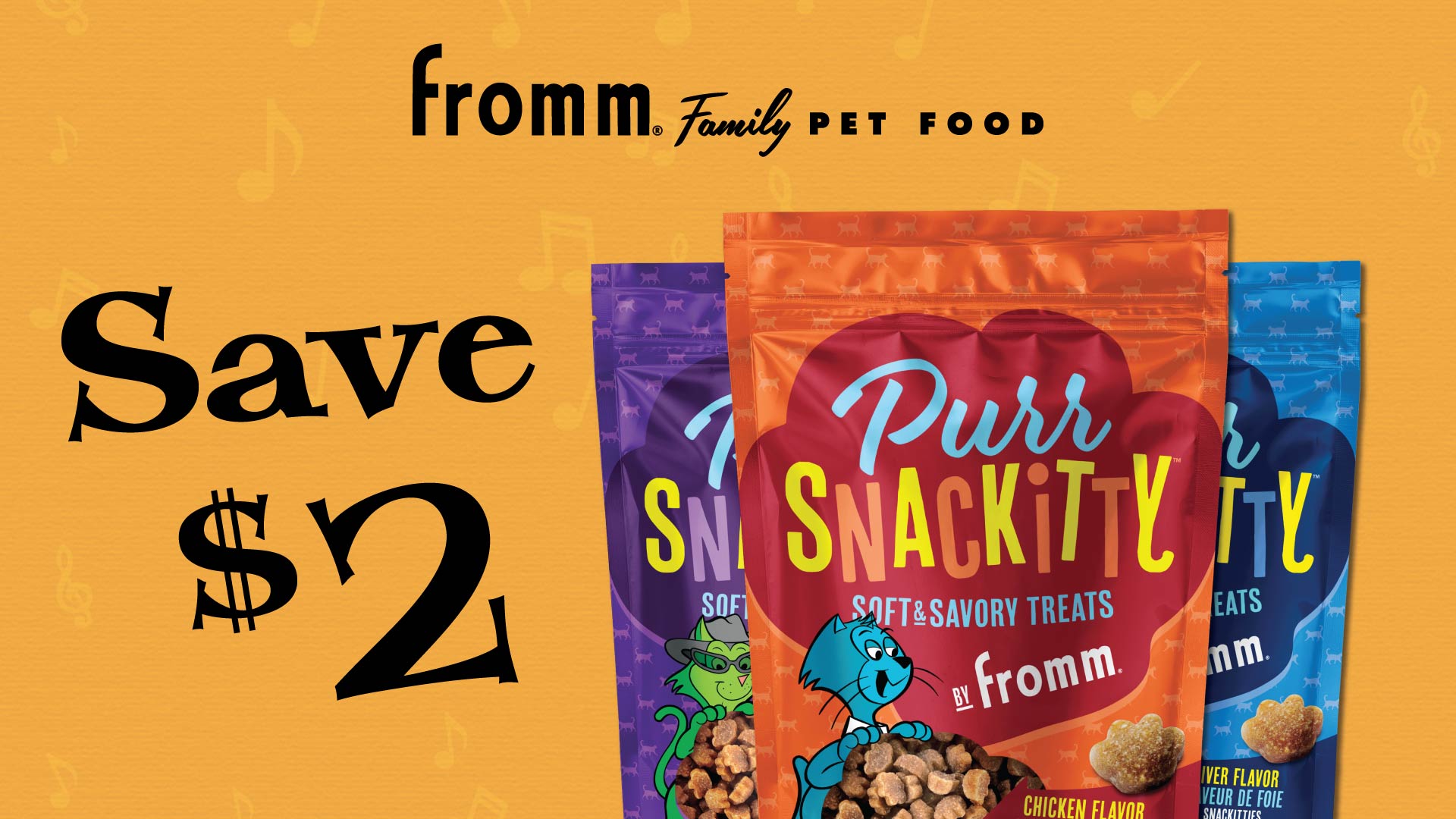 Save $2 on Fromm Cat Treats